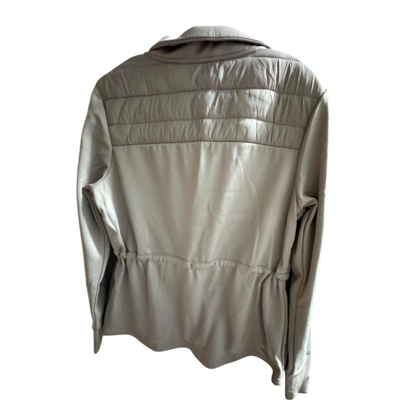 Avia Women's Mixed Media Jacket M8-10 Pink Zip-Up Front & Pockets - Picture 6 of 8